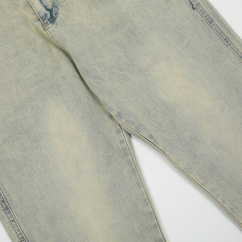 Khaki Washed Jeans PinkLimes Trending Streetwear