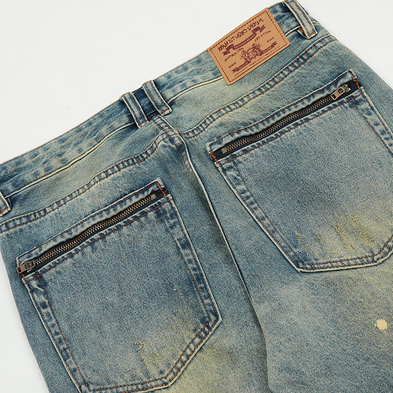 Flared Splash Ink Streetwear Jeans PinkLimes Trending Streetwear