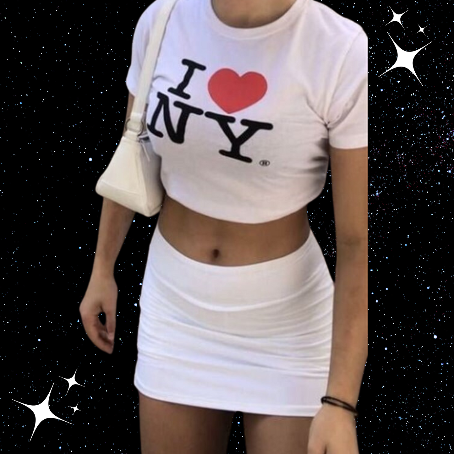 I Love NY Crop Tee Shirts & Tops PinkLimes Trending Streetwear