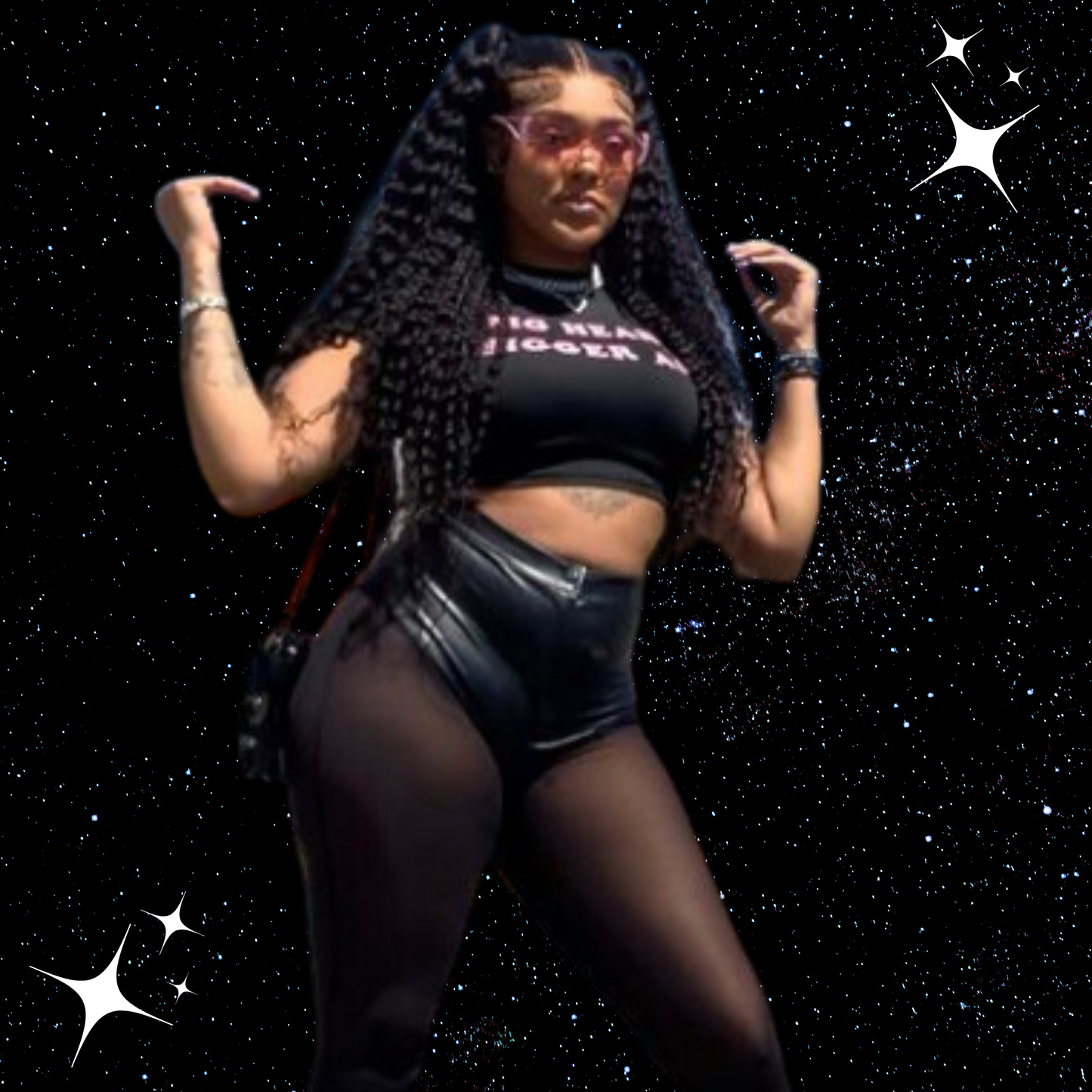 Big Heart Bigger Ass Crop Tee Shirts & Tops PinkLimes Trending Streetwear