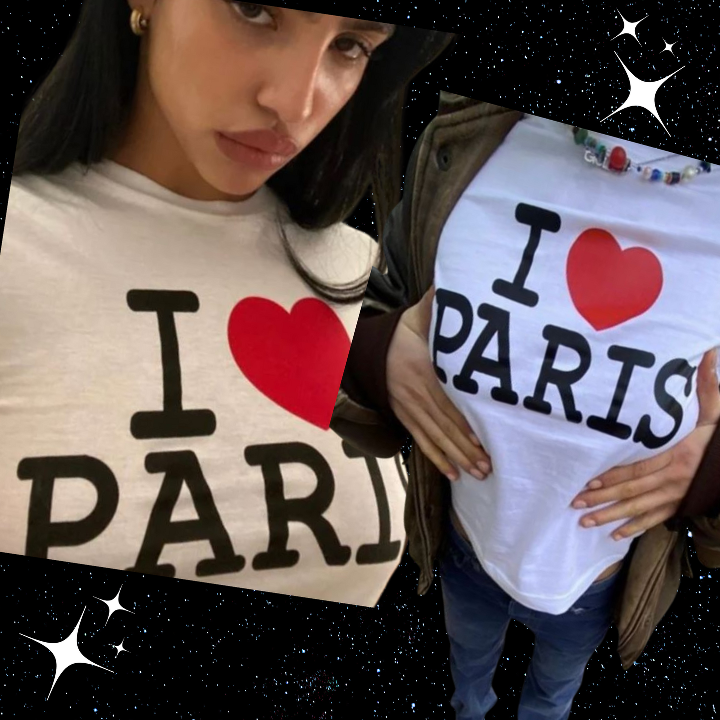 I Love Paris Crop Tee Shirts & Tops PinkLimes Trending Streetwear