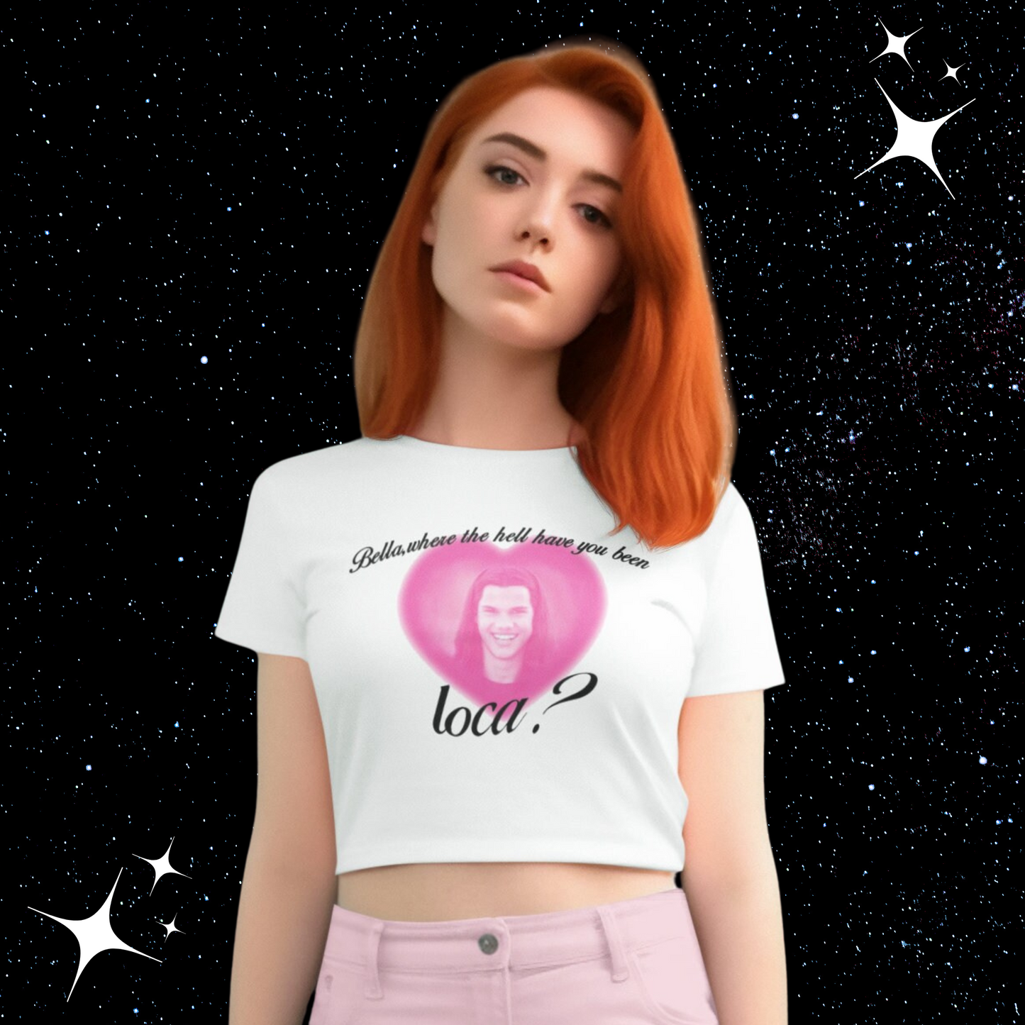 Bella, Where the hell have you been, LOCA? Baby Tee Crop Shirts & Tops PinkLimes Trending Streetwear