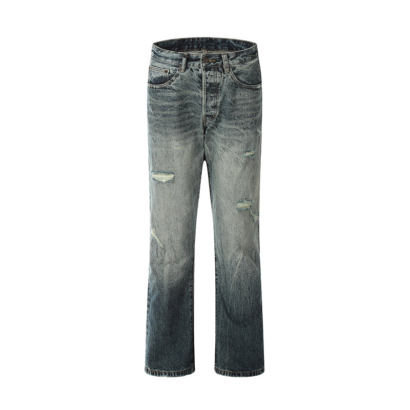 Ripped Blue Streetwear Denim Jeans Blue PinkLimes Trending Streetwear