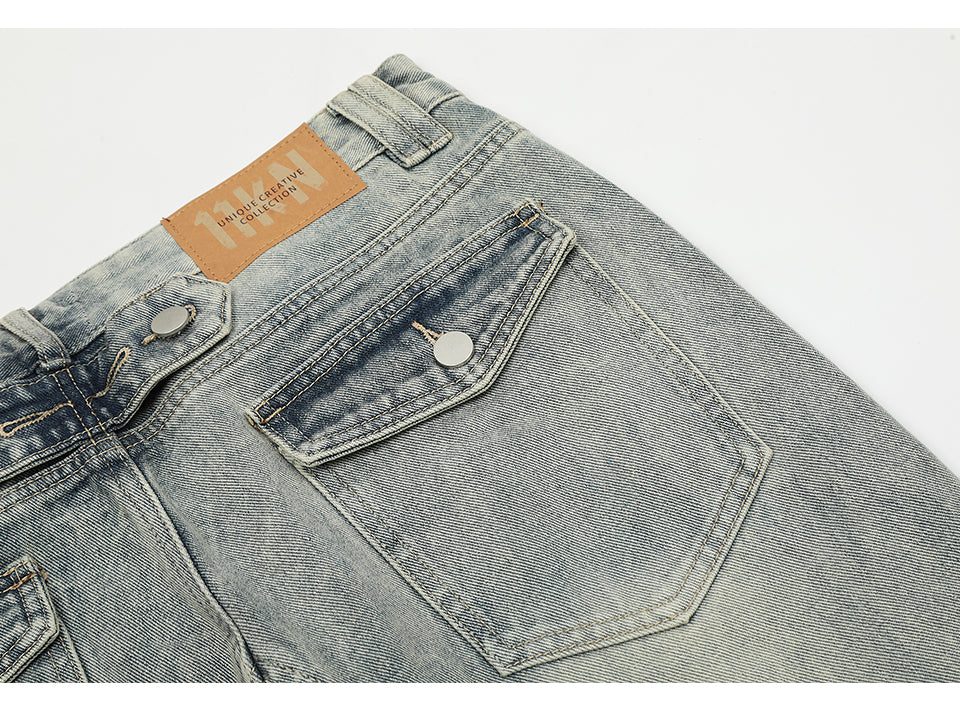 Washed Retro Denim Jeans PinkLimes Trending Streetwear
