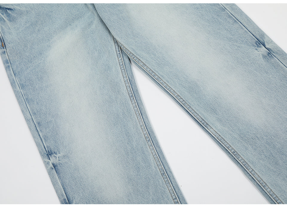 Blue Washed Denim Jeans PinkLimes Trending Streetwear