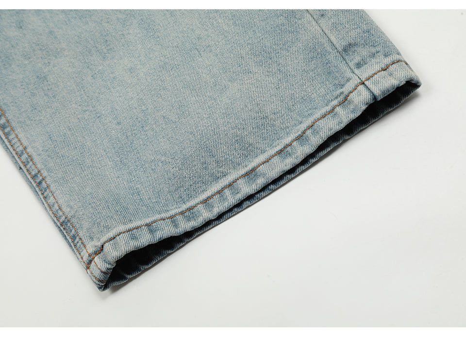 Ripped Pocket Denim Jeans PinkLimes Trending Streetwear