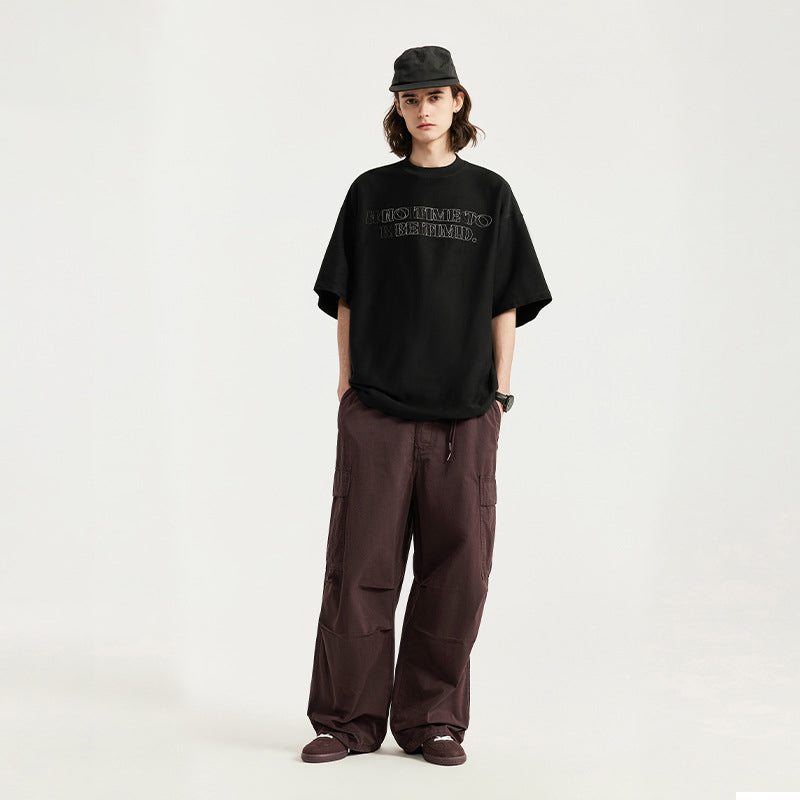 Washed Wide-Leg Cargo Overalls PinkLimes Trending Streetwear