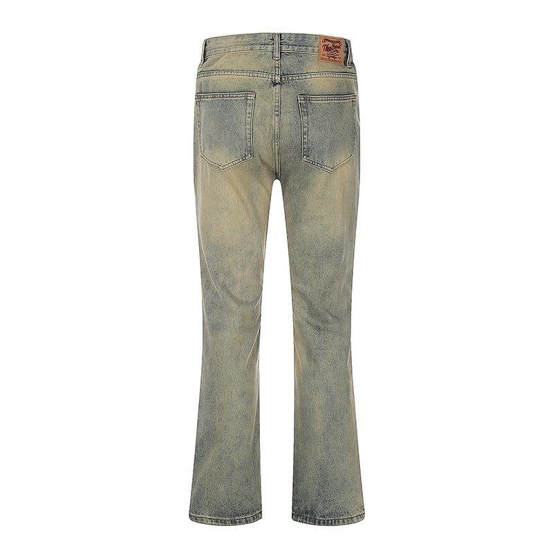 Flared Ripped Jeans - Streetwear Denim Trousers PinkLimes Trending Streetwear