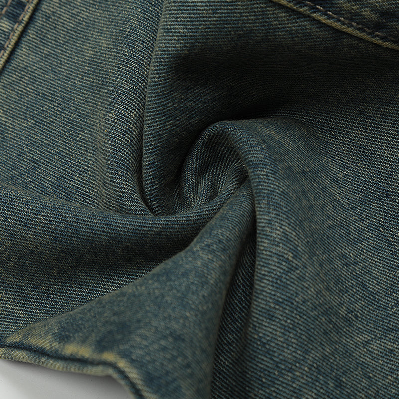 Denim Washed Spliced Jeans PinkLimes Trending Streetwear