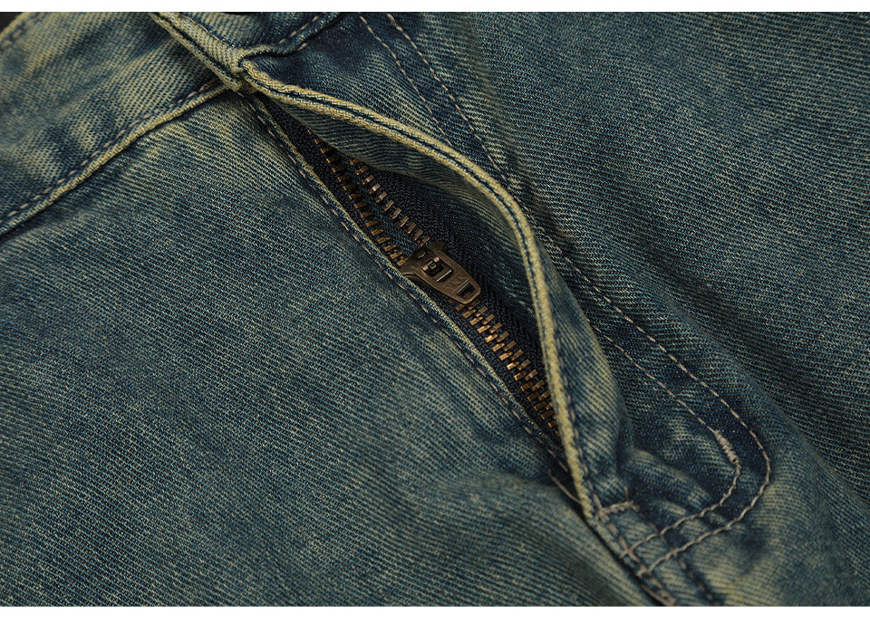 Denim Washed Spliced Jeans PinkLimes Trending Streetwear