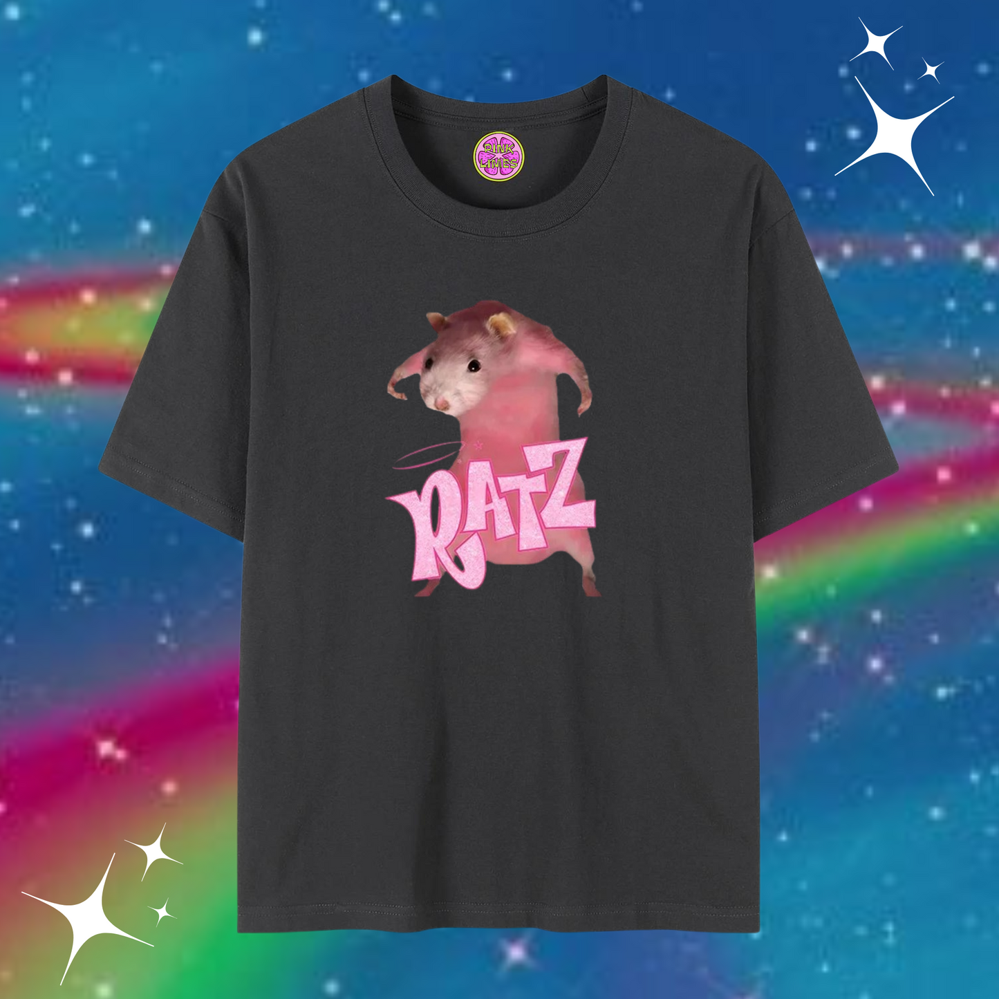 Ratz Baggy Tee Black Shirts & Tops PinkLimes Trending Streetwear