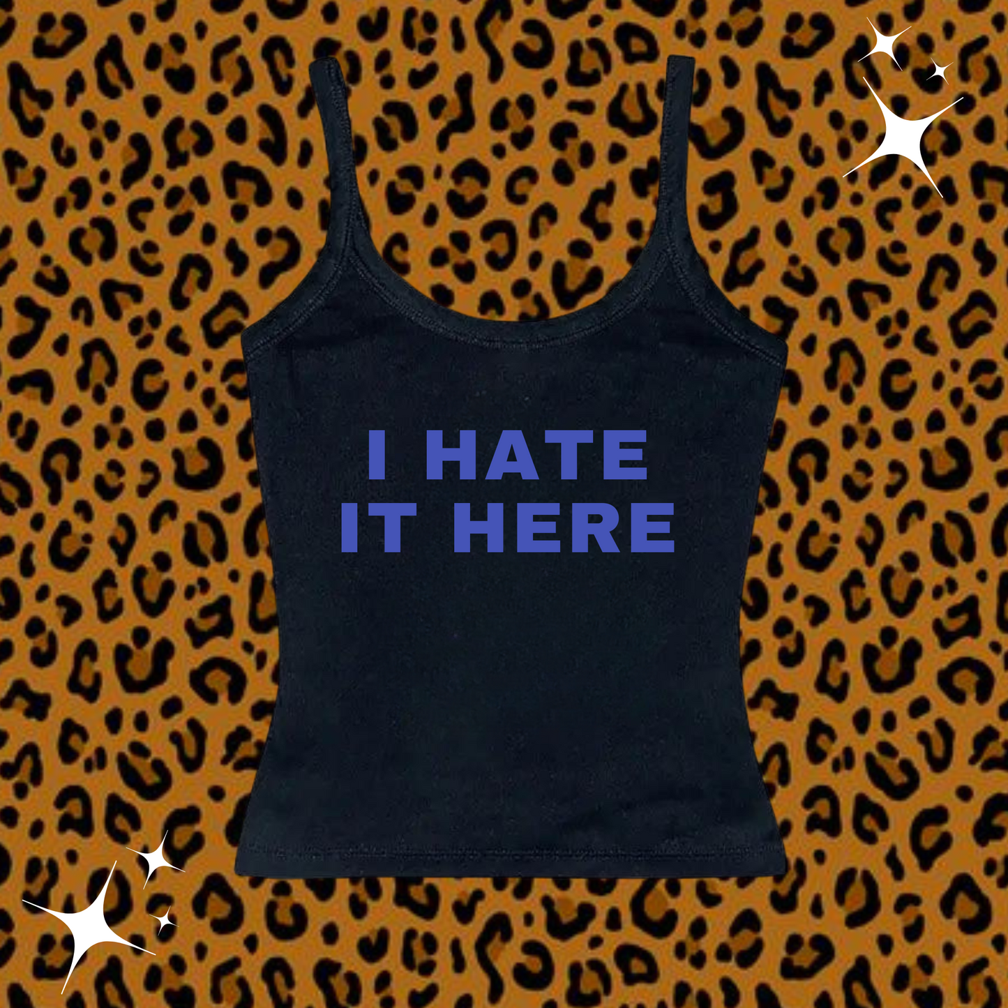 I Hate It Here Camisole Top Black Shirts & Tops PinkLimes Trending Streetwear