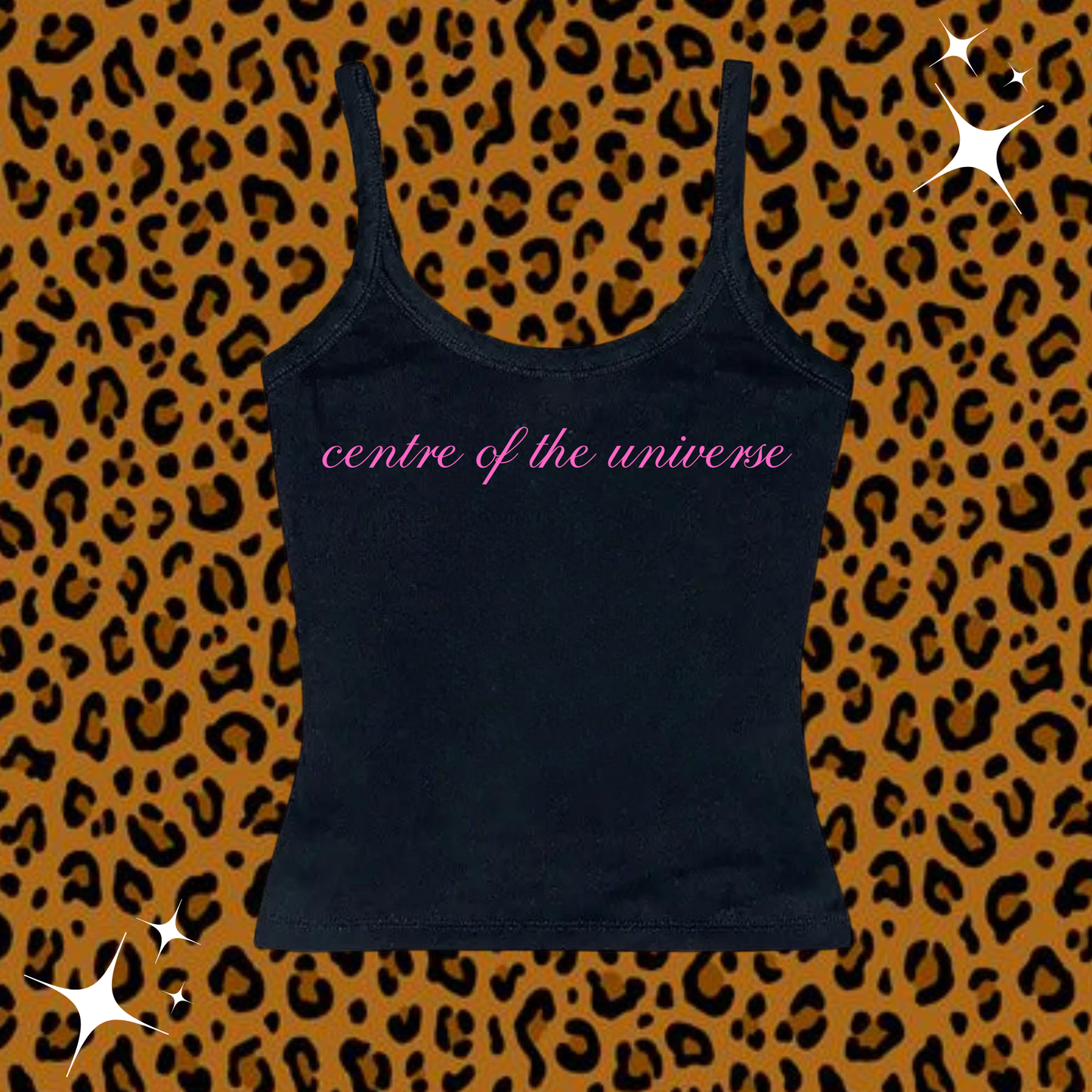 Centre Of The Universe Camisole Top Black Shirts & Tops PinkLimes Trending Streetwear