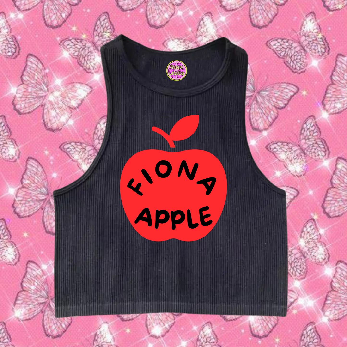 Fiona Apple Crop Tank Top Shirts & Tops PinkLimes Trending Streetwear