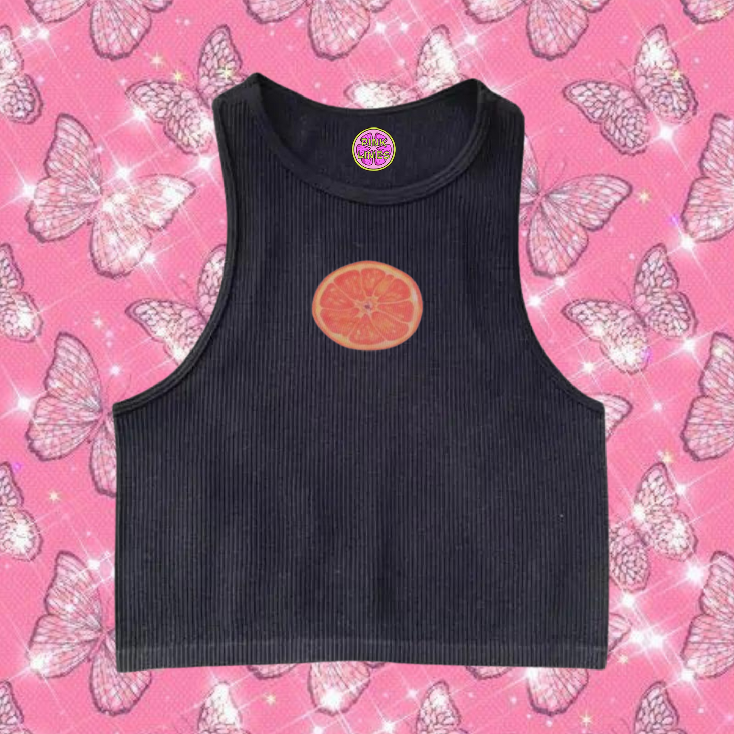 Lime Tank Top Black Shirts & Tops PinkLimes Trending Streetwear