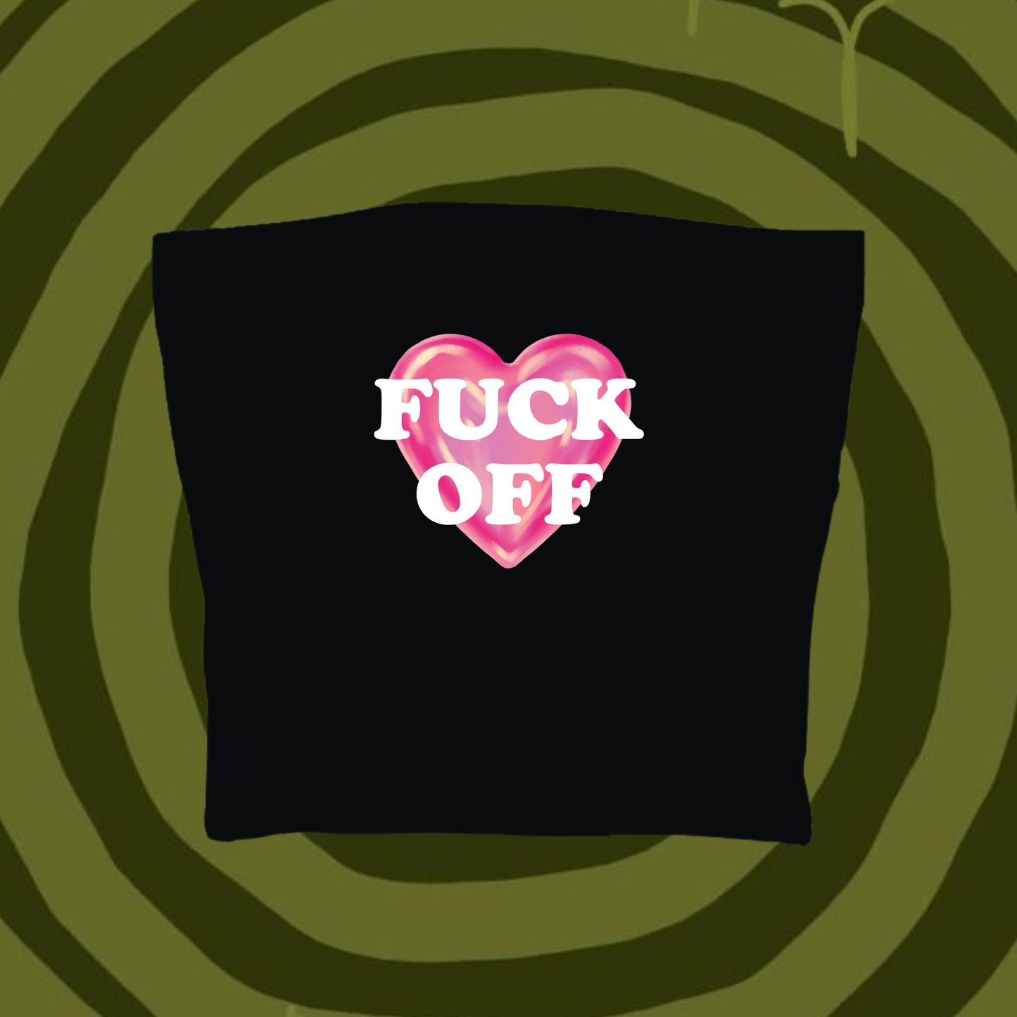 F*ck Off Tube Top Black Shirts & Tops PinkLimes Trending Streetwear