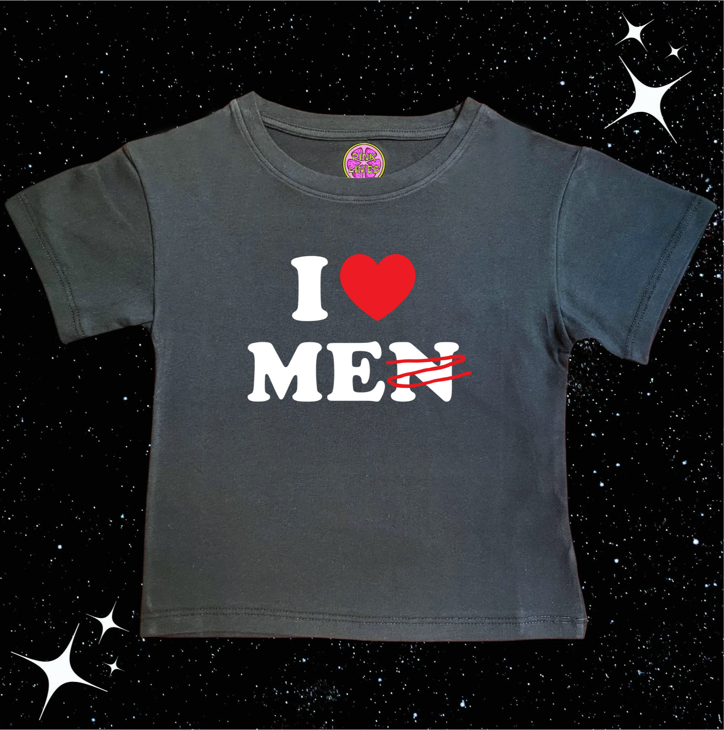 I Love Me Crop Tee Black Shirts & Tops PinkLimes Trending Streetwear