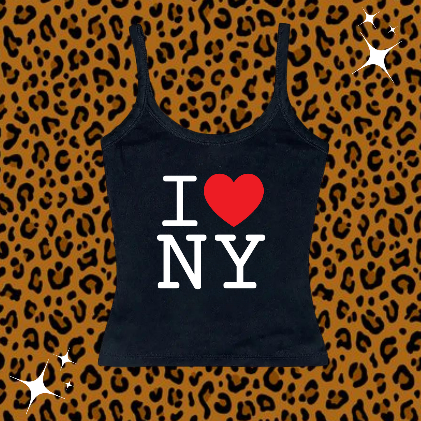 I Love NY Camisole Top Black Shirts & Tops PinkLimes Trending Streetwear