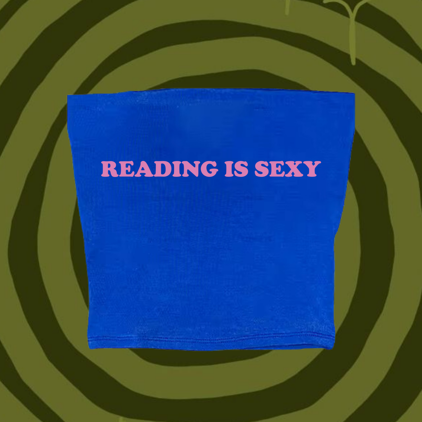Reading Is Sexy Tube Top Light Blue Shirts & Tops PinkLimes Trending Streetwear