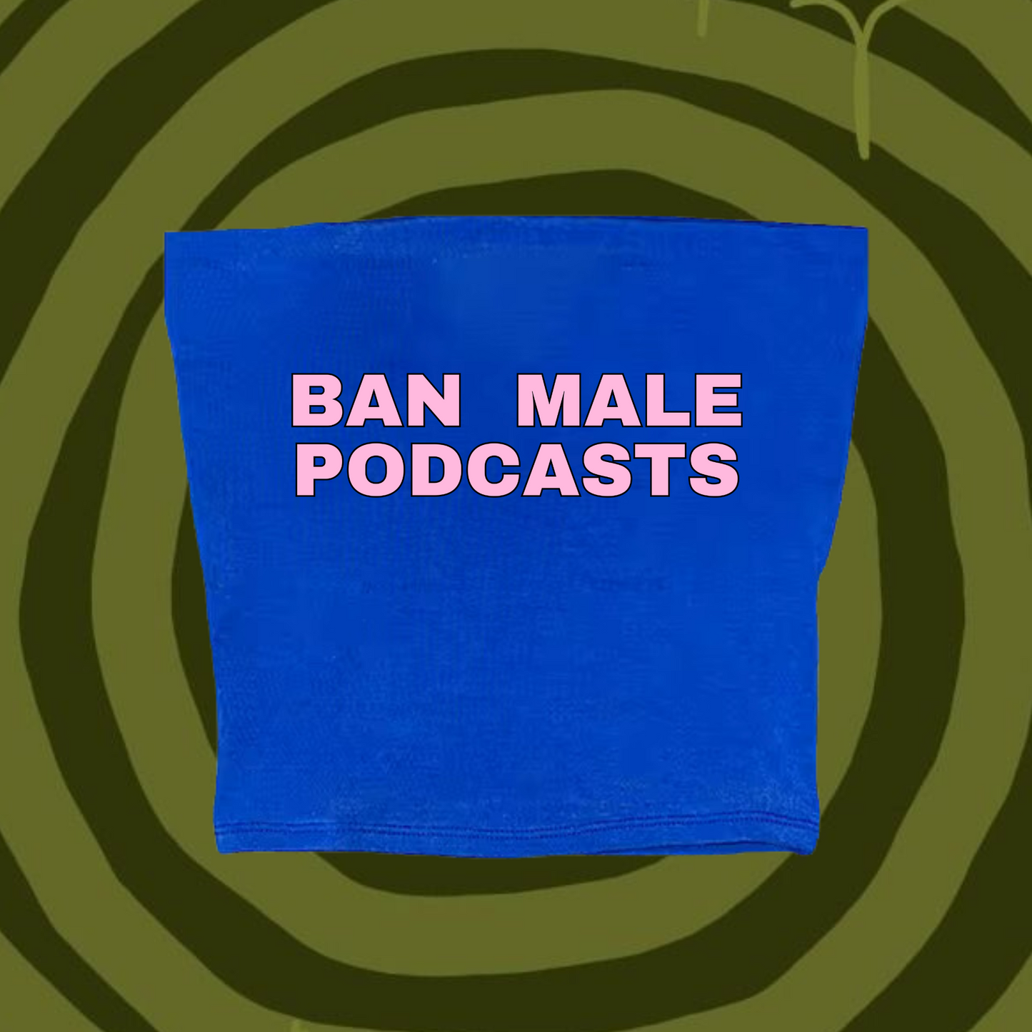 Ban Male Podcasts Tube Top Light Blue Shirts & Tops PinkLimes Trending Streetwear