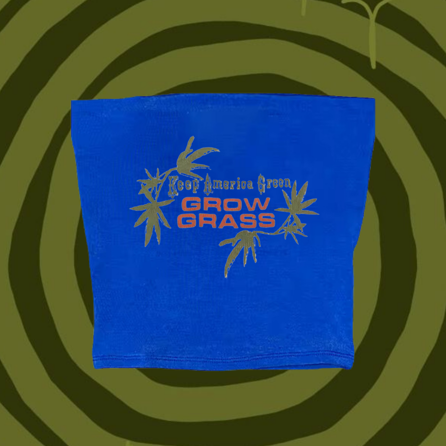 Keep America Green Tube Top Light Blue Shirts & Tops PinkLimes Trending Streetwear