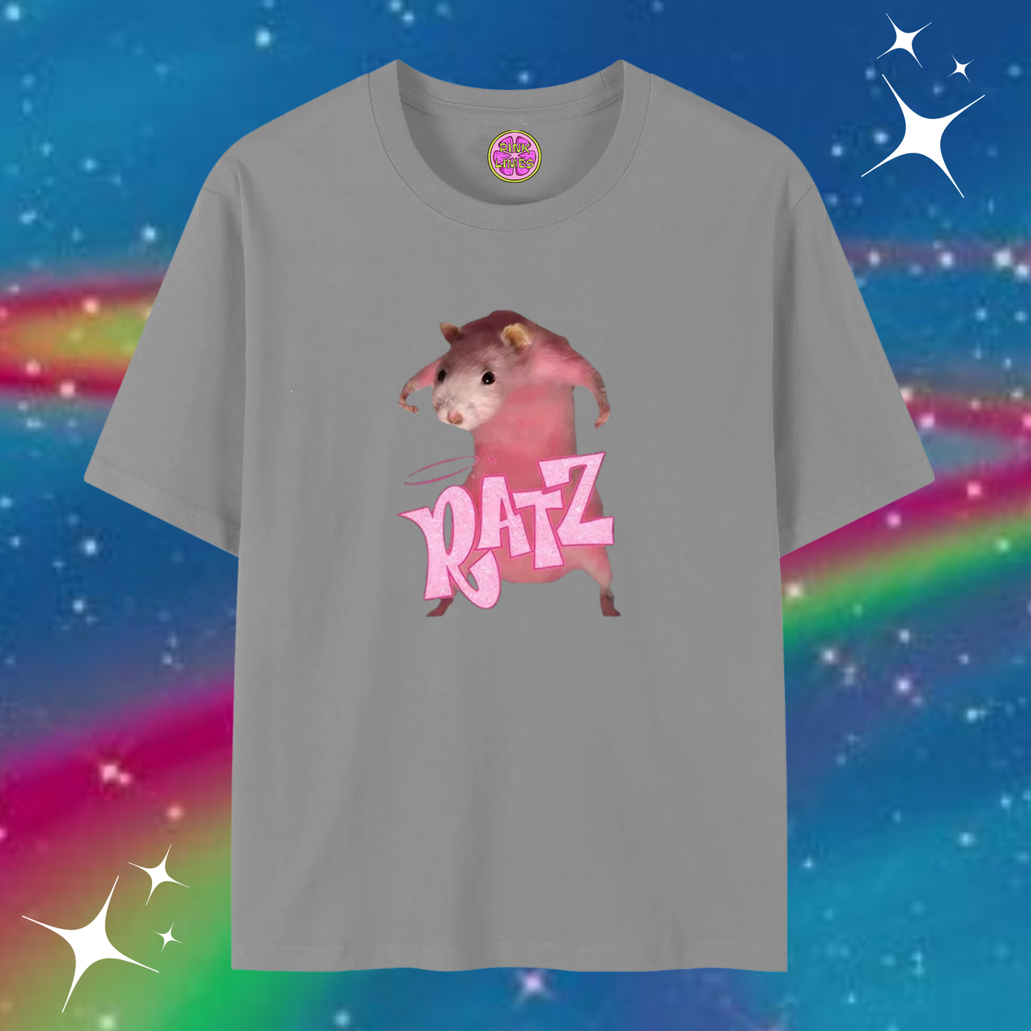 Ratz Baggy Tee Gray Shirts & Tops PinkLimes Trending Streetwear