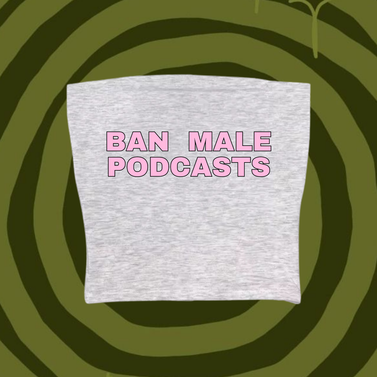 Ban Male Podcasts Tube Top Gray Shirts & Tops PinkLimes Trending Streetwear