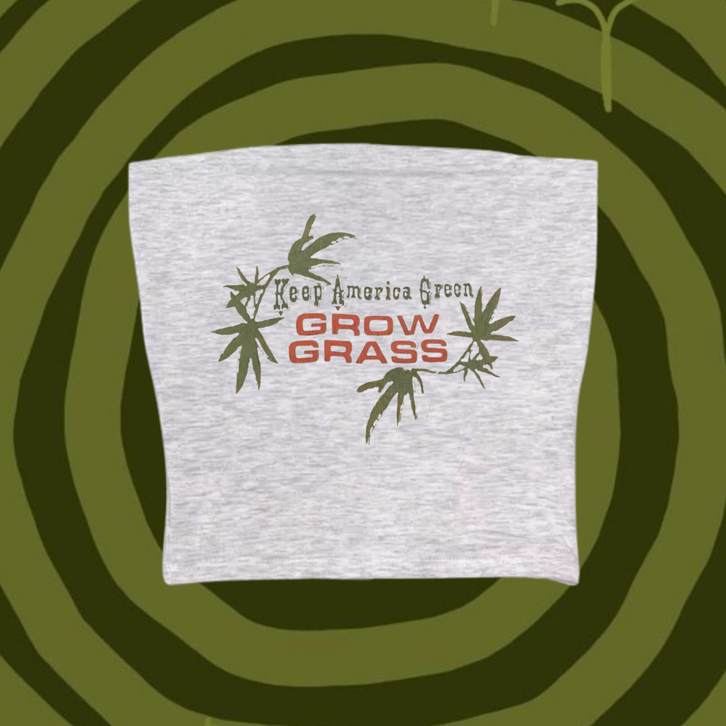 Keep America Green Tube Top Gray Shirts & Tops PinkLimes Trending Streetwear