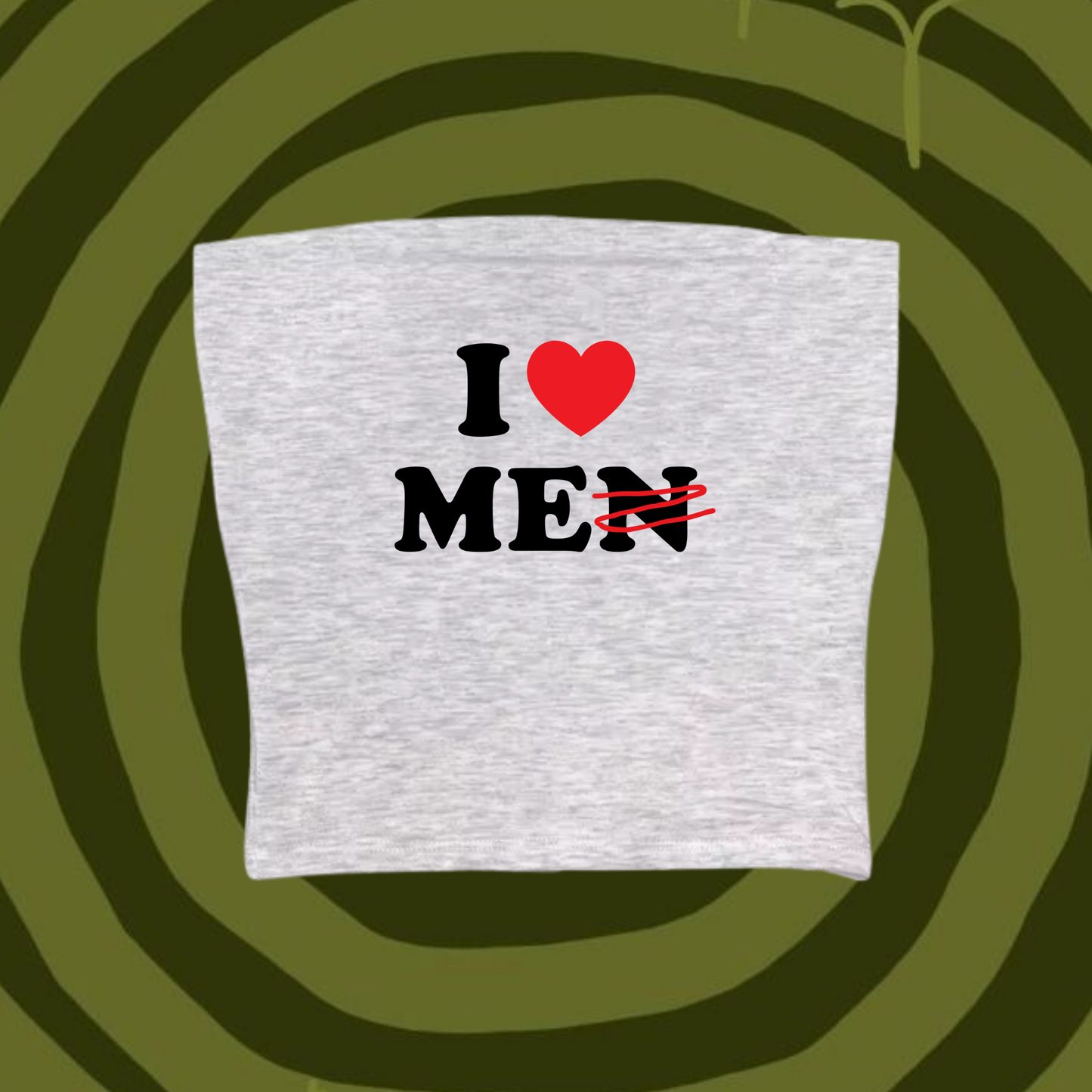 I Love Me Tube Top Gray Shirts & Tops PinkLimes Trending Streetwear