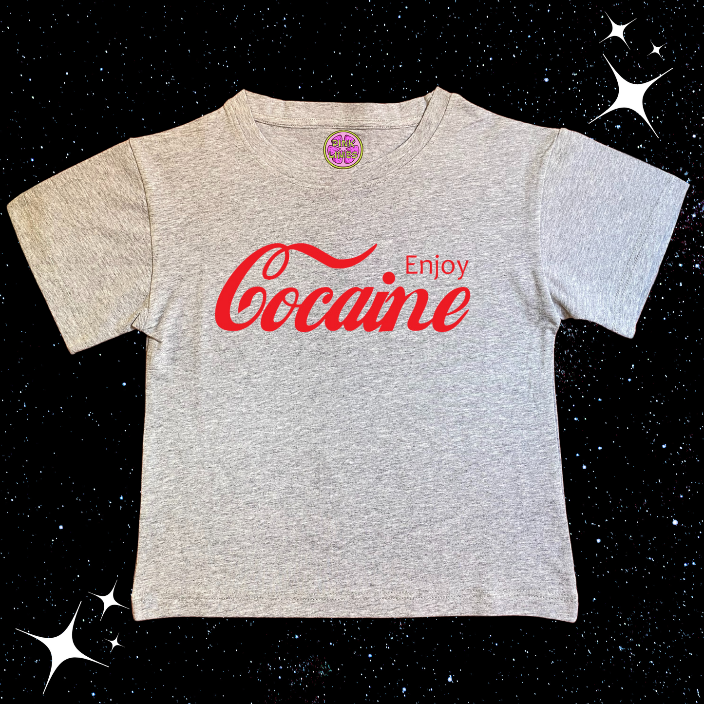 Enjoy Coke Crop Tee Grey Shirts & Tops PinkLimes Trending Streetwear