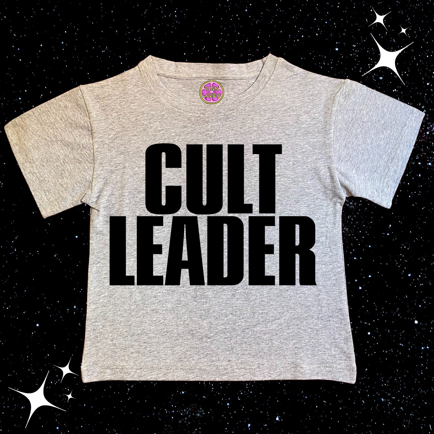 CULT LEADER Crop Tee Grey Shirts & Tops PinkLimes Trending Streetwear