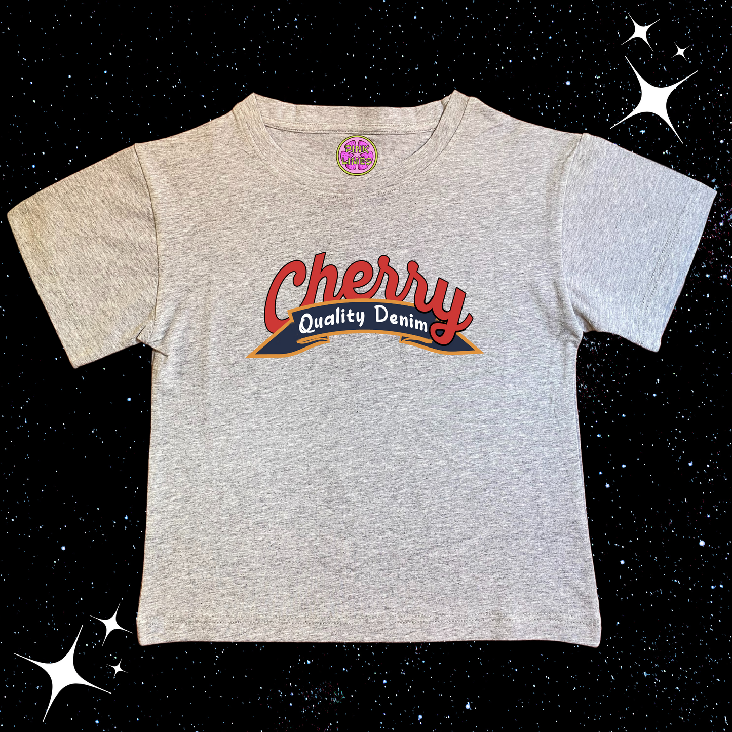 Cherry Crop Tee Grey Shirts & Tops PinkLimes Trending Streetwear