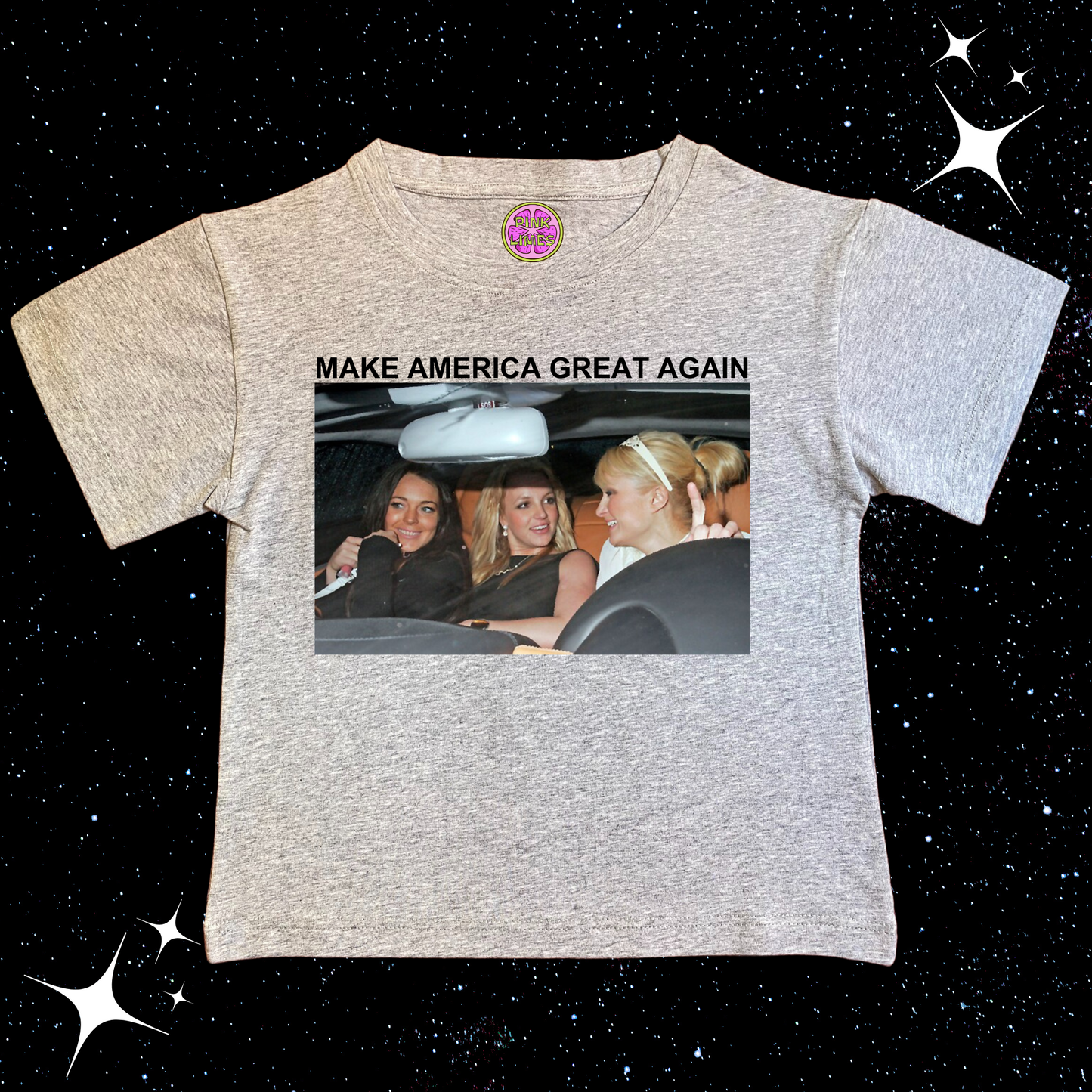 Make America Great Again Crop Tee Grey Shirts & Tops PinkLimes Trending Streetwear