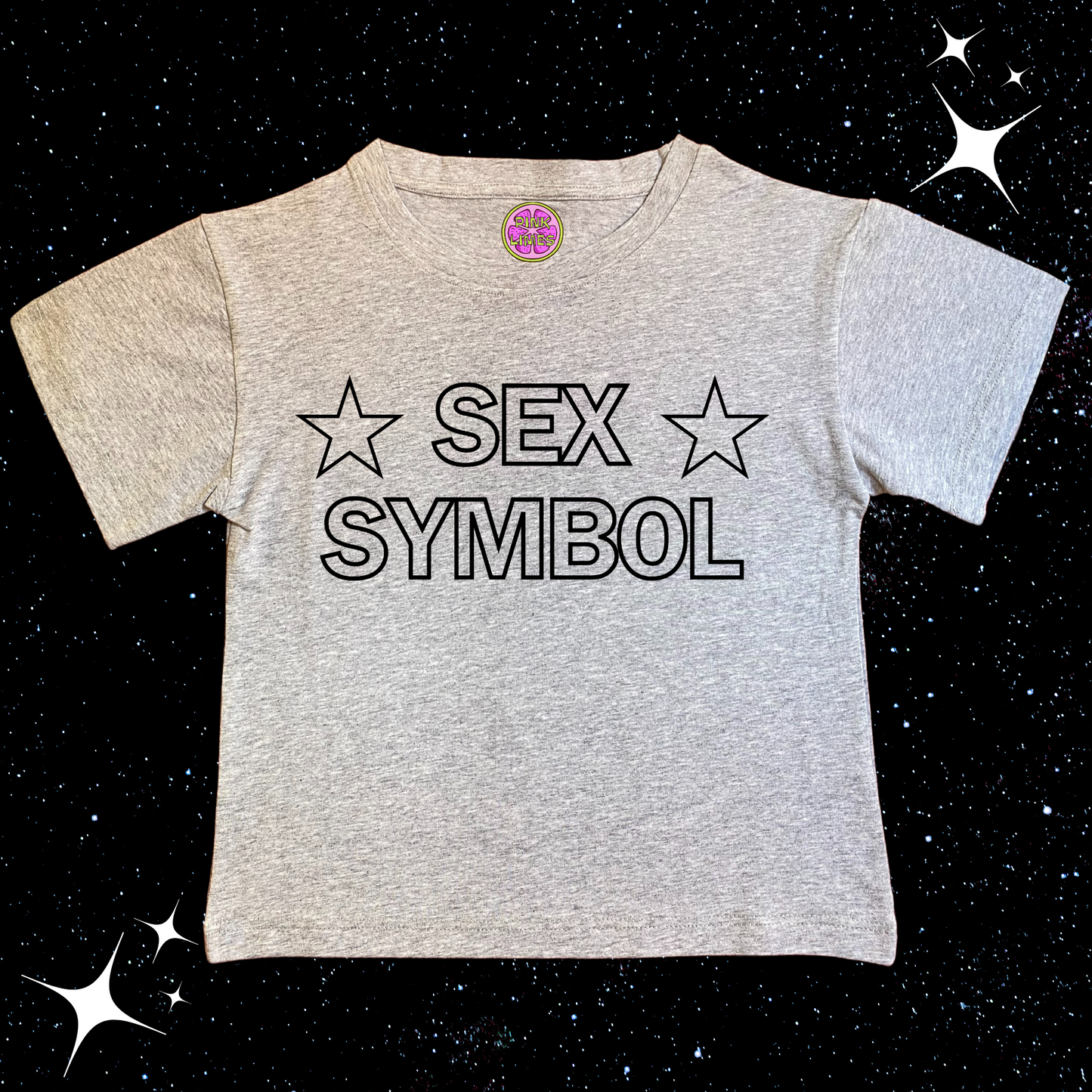 S*x Symbol Crop Tee Grey Shirts & Tops PinkLimes Trending Streetwear