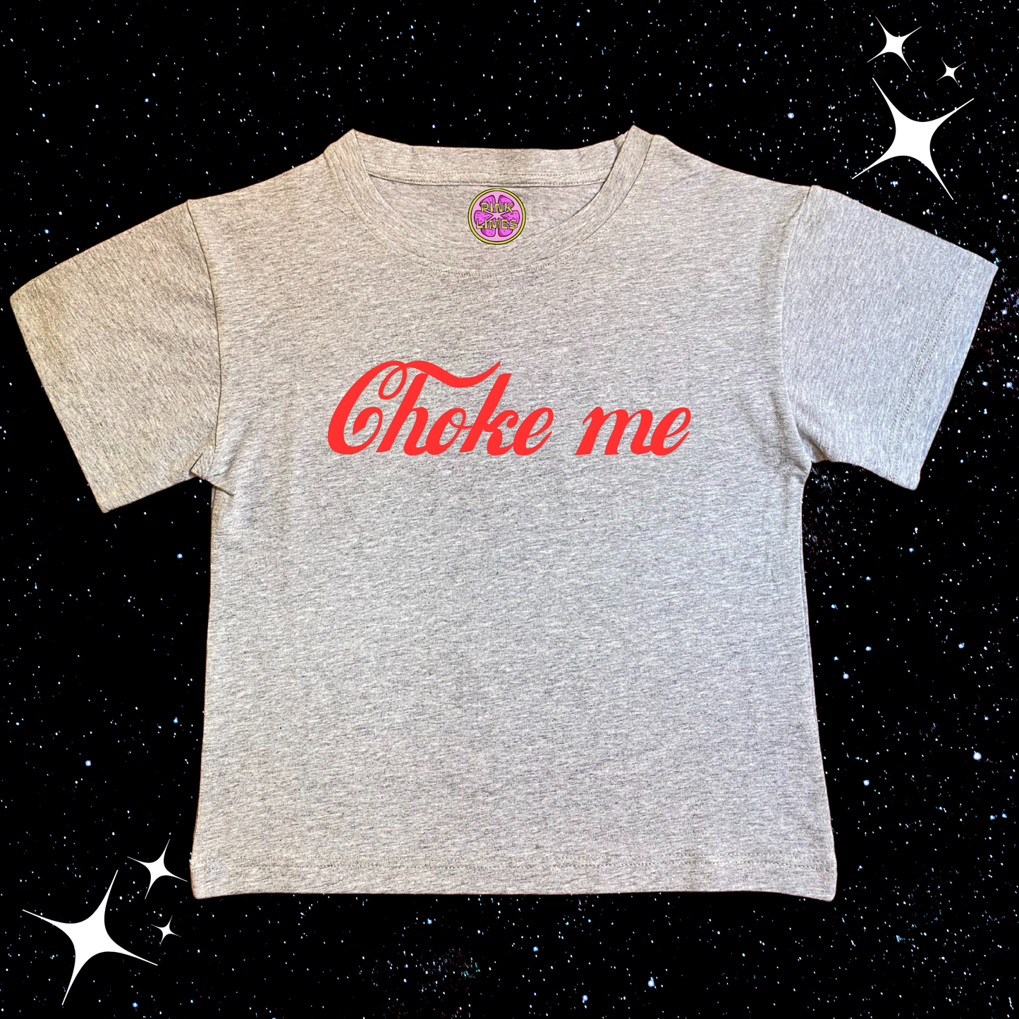 Choke Me Crop Tee Grey Shirts & Tops PinkLimes Trending Streetwear
