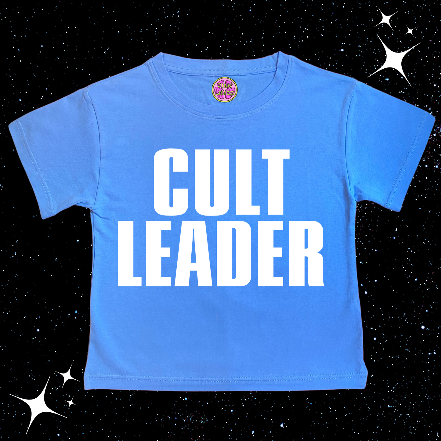 CULT LEADER Crop Tee Lake Blue Shirts & Tops PinkLimes Trending Streetwear
