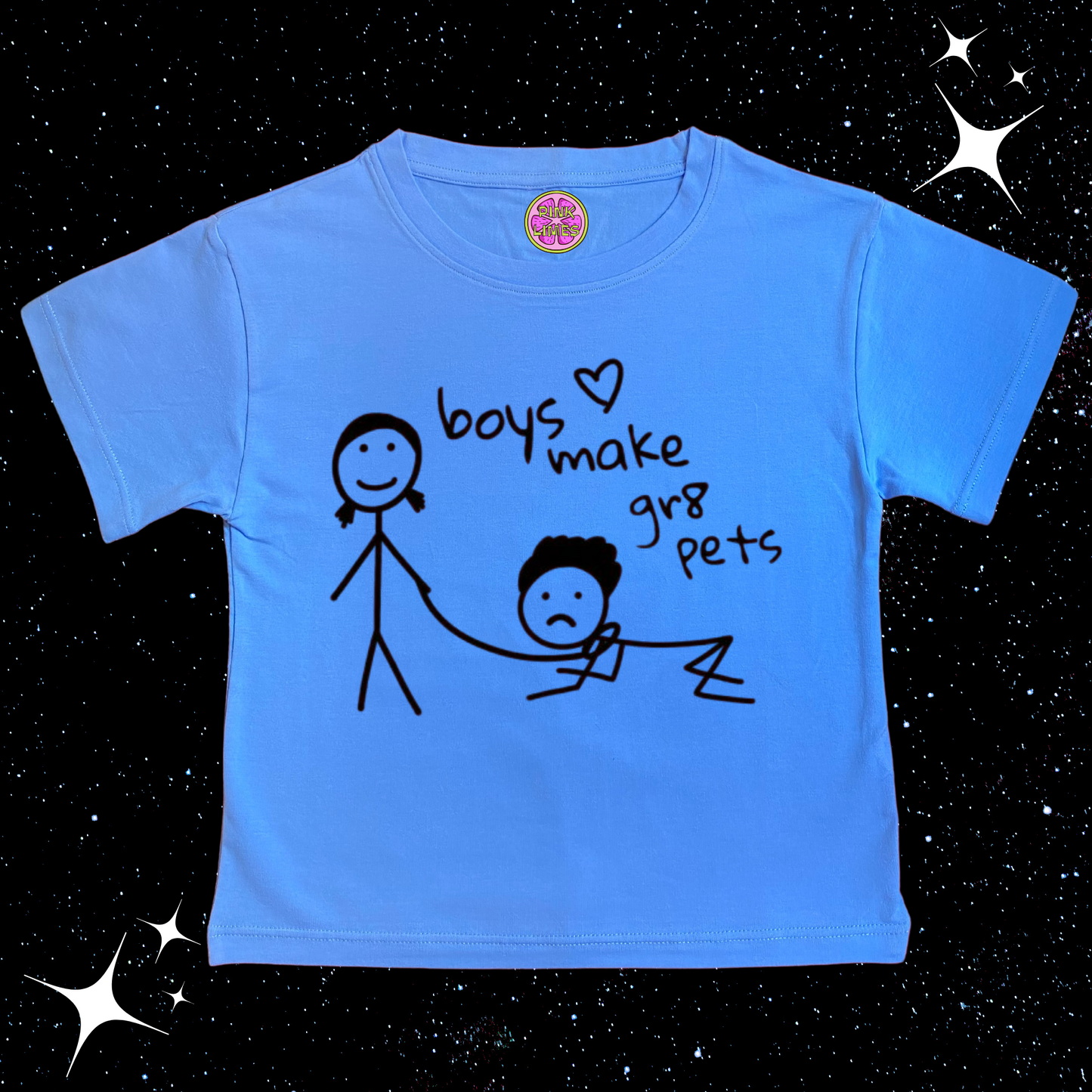 Boys Make Gr8 Pets Crop Tee Lake Blue Shirts & Tops PinkLimes Trending Streetwear