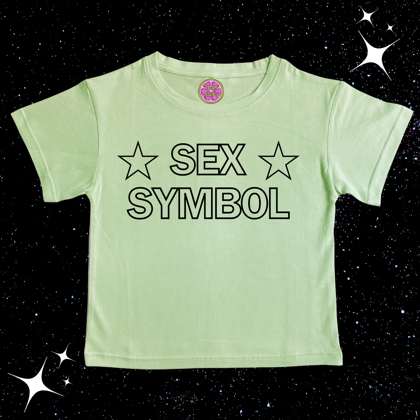 S*x Symbol Crop Tee Light Green Shirts & Tops PinkLimes Trending Streetwear