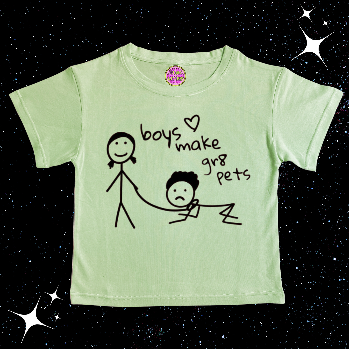 Boys Make Gr8 Pets Crop Tee Light Green Shirts & Tops PinkLimes Trending Streetwear