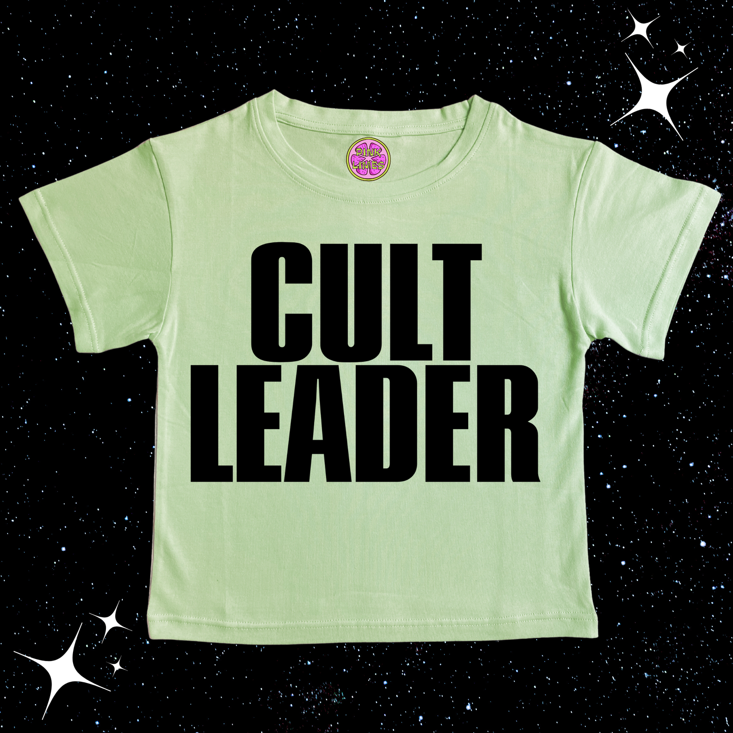 CULT LEADER Crop Tee Light Green Shirts & Tops PinkLimes Trending Streetwear