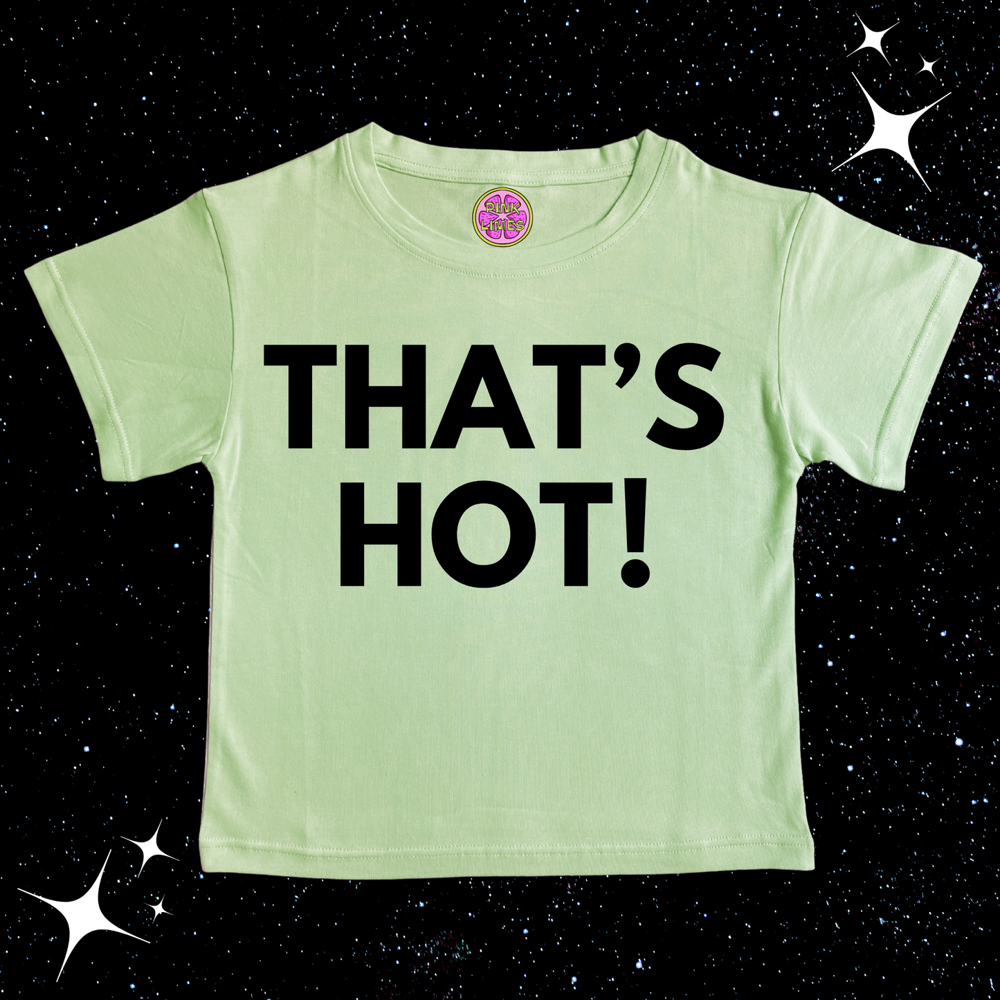 That's Hot Crop Tee Light Green Shirts & Tops PinkLimes Trending Streetwear