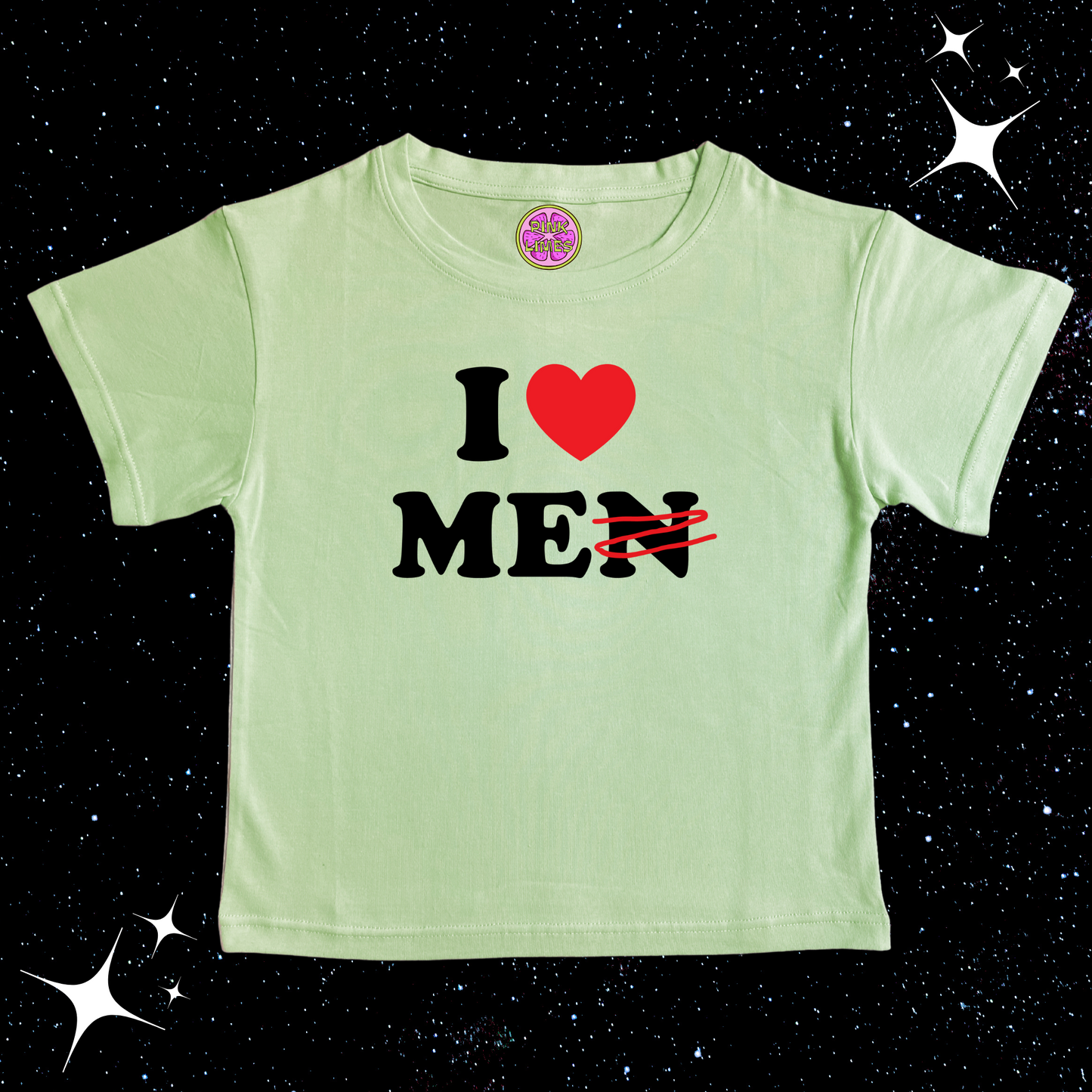 I Love Me Crop Tee Light Green Shirts & Tops PinkLimes Trending Streetwear
