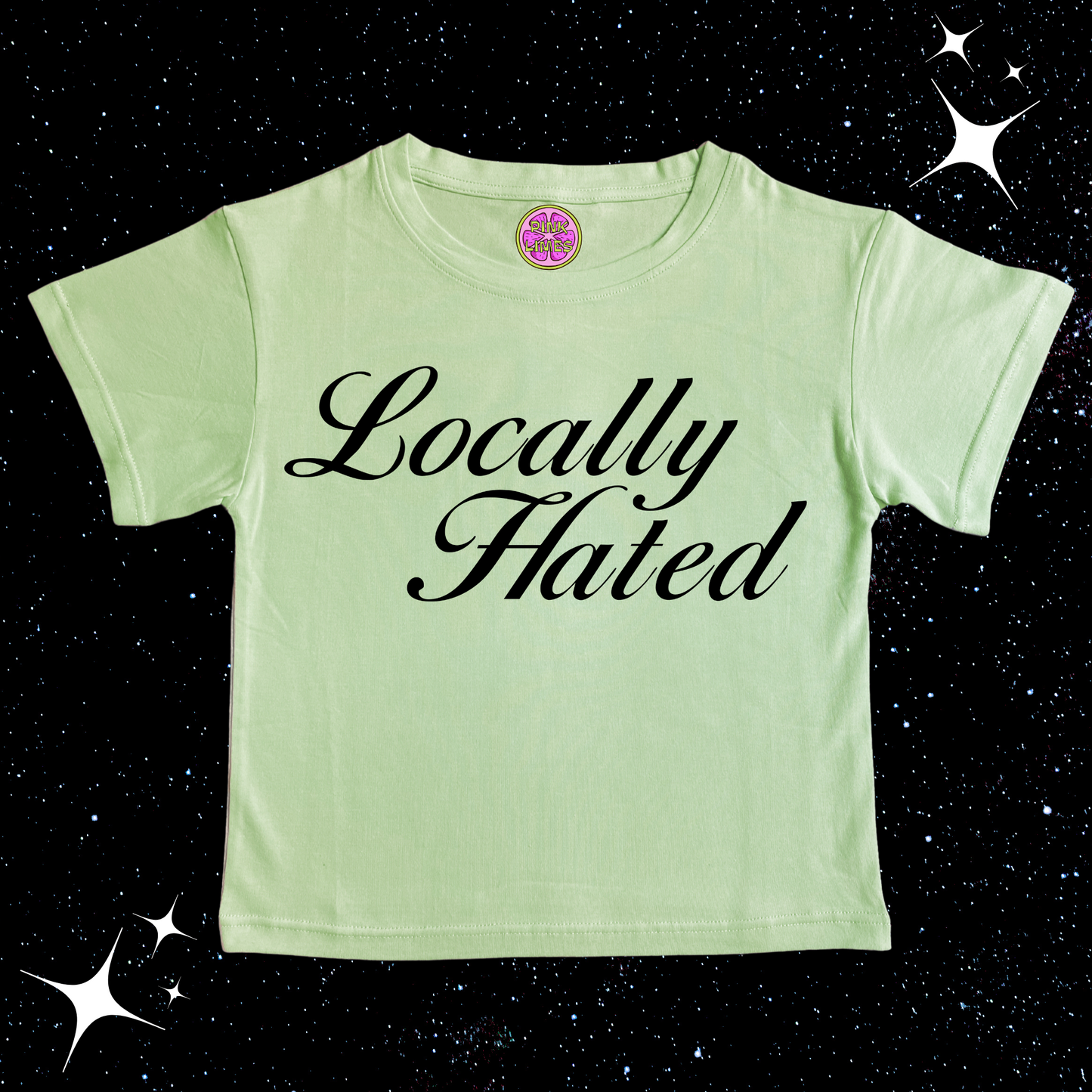 Locally Hated Crop Tee Light Green Shirts & Tops PinkLimes Trending Streetwear