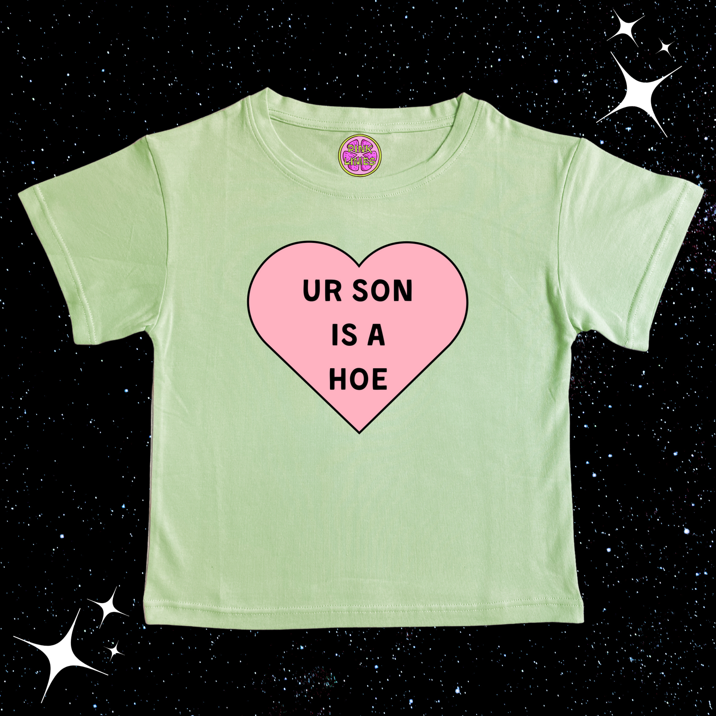 Ur Son Is A H*e Crop Tee Light Green Shirts & Tops PinkLimes Trending Streetwear
