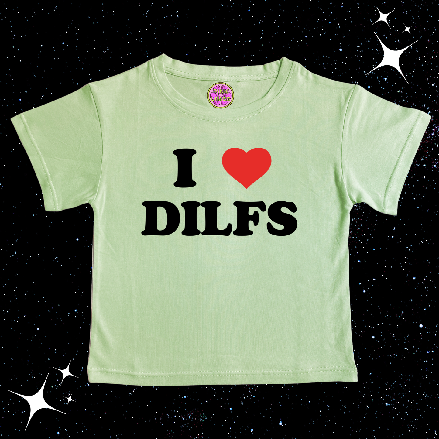 I Love DILFS Crop Tee Shirts & Tops PinkLimes Trending Streetwear