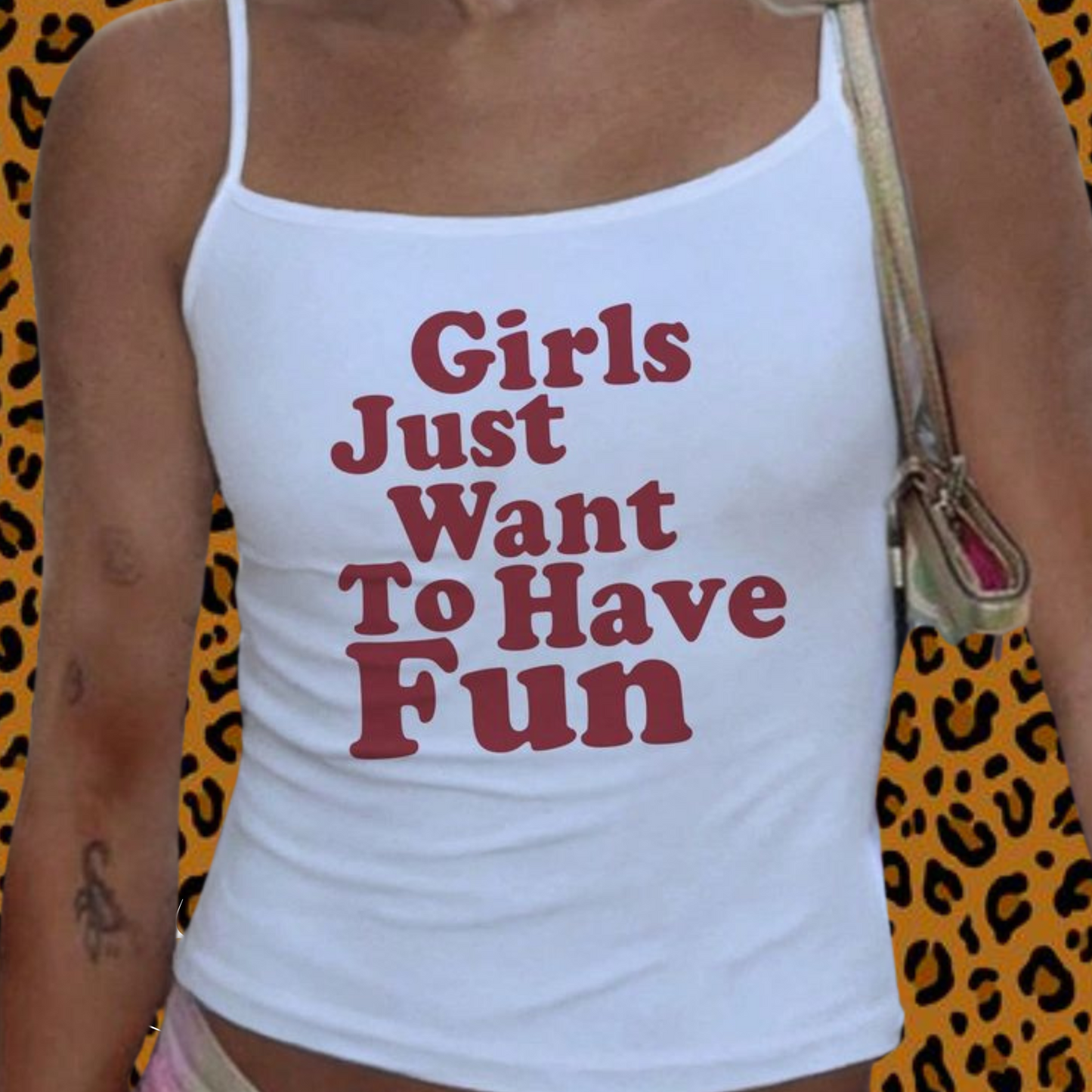 Girls Just Want To Have Fun Camisole Top Shirts & Tops PinkLimes Trending Streetwear