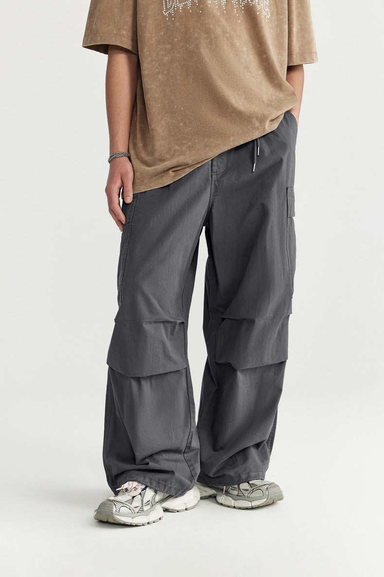 Washed Wide-Leg Cargo Overalls PinkLimes Trending Streetwear