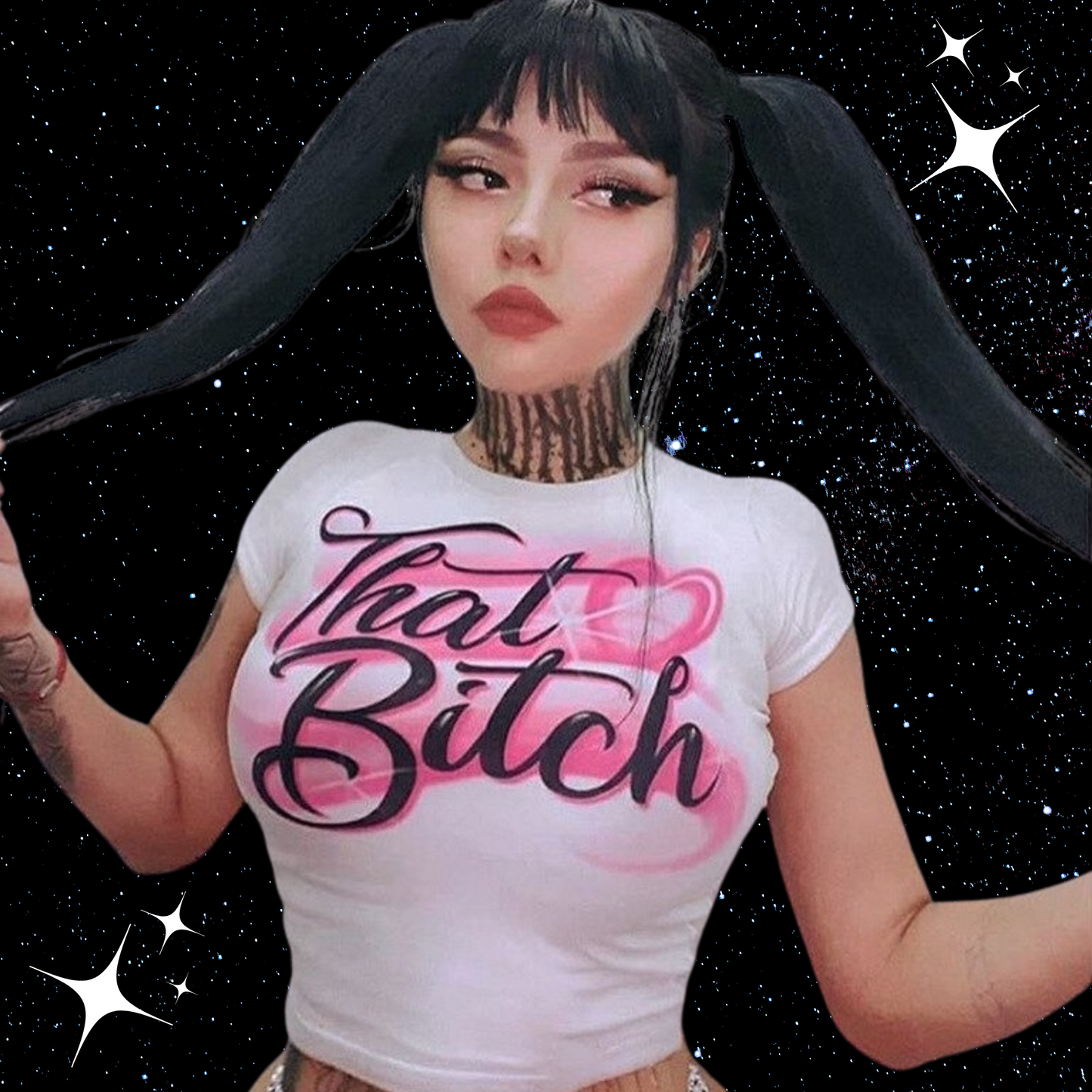That B*tch Crop Tee Shirts & Tops PinkLimes Trending Streetwear