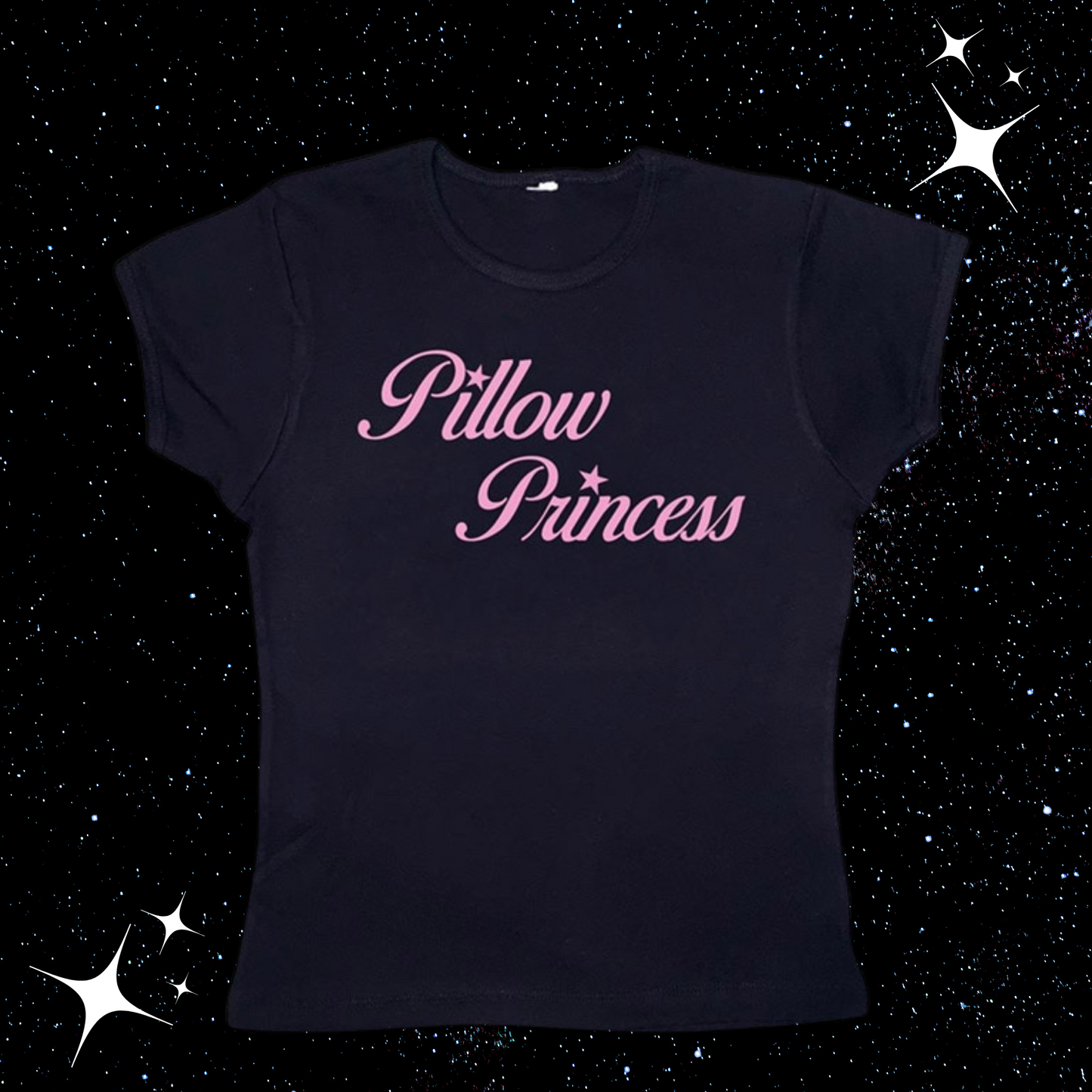 Pillow Princess Crop Tee Black PinkLimes Trending Streetwear