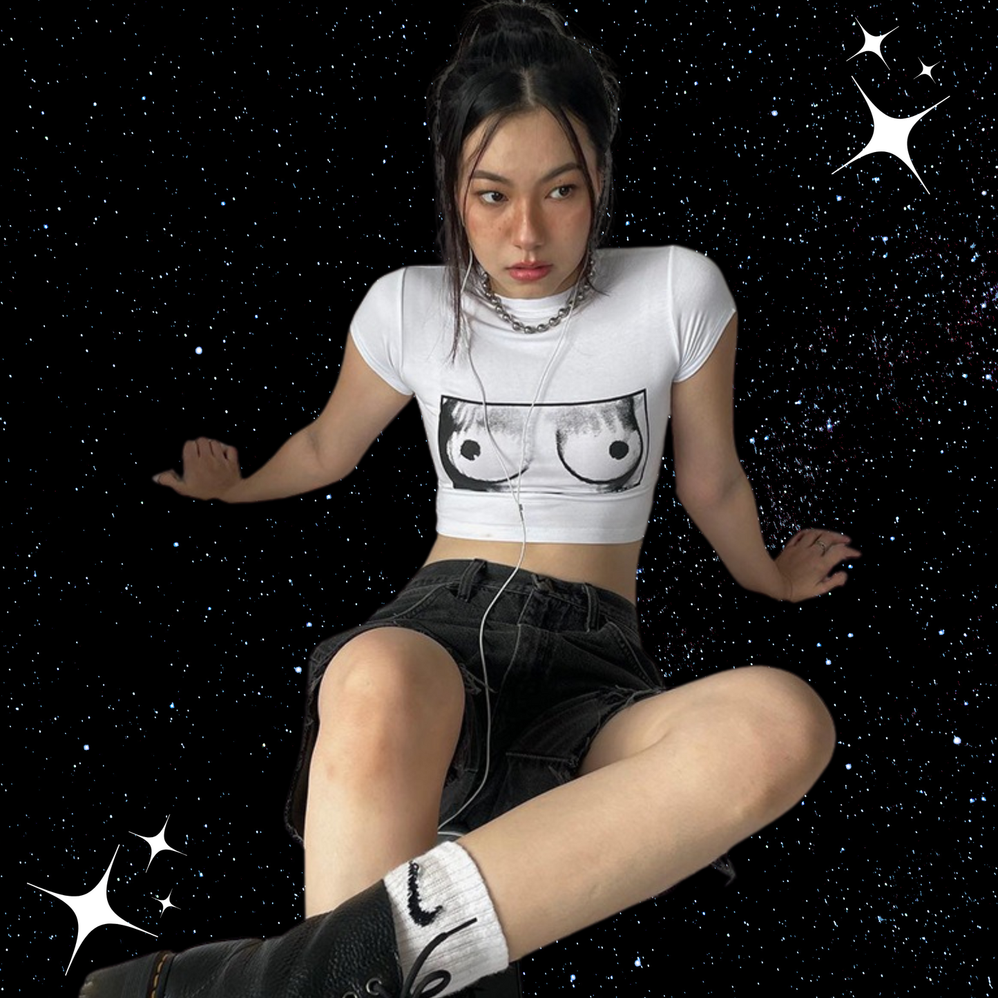 B0obs Print Crop Tee Shirts & Tops PinkLimes Trending Streetwear